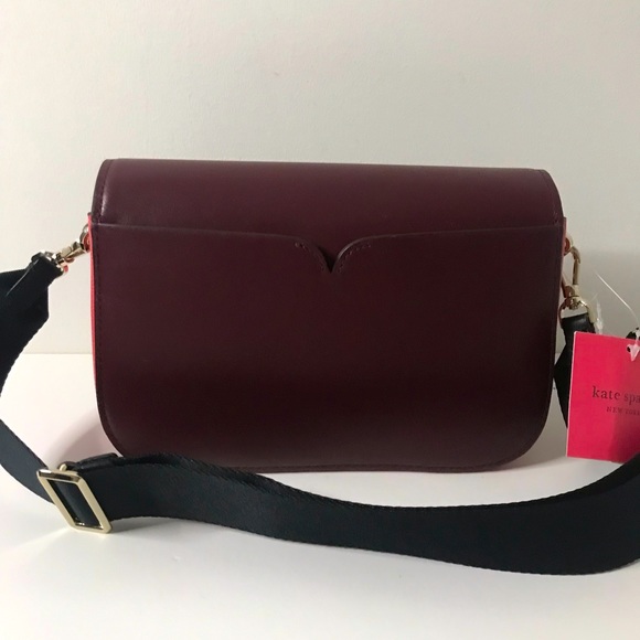 SOLD!!!  Kate Spade Burgundy Red Genuine Leather BUDDIE Medium Shoulder Handbag - Picture 5 of 5